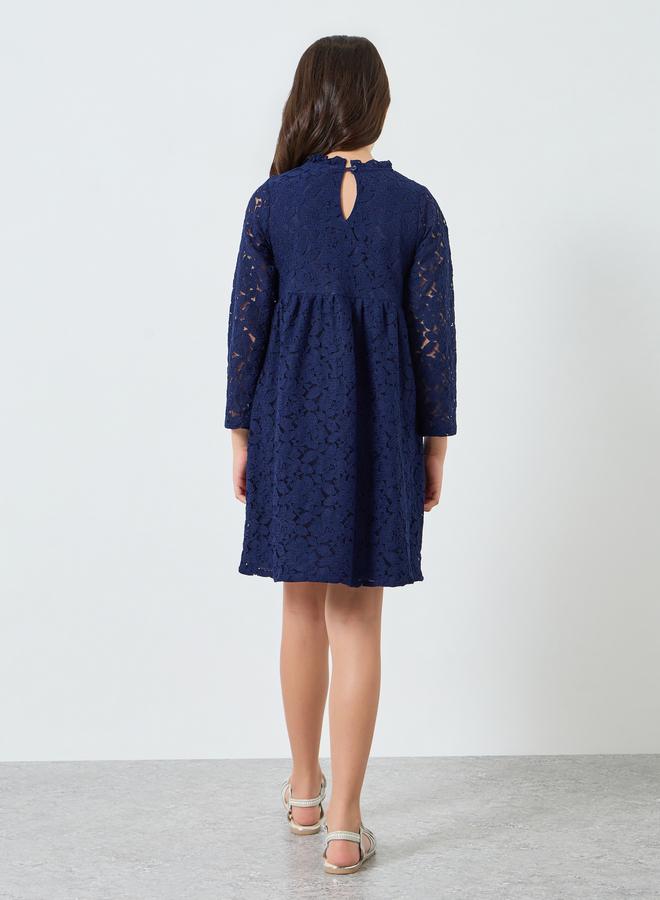 ستايلي فستان دانتيل بأكمام طويلة - Image 4